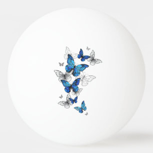 Blåflygande fjärilar Morpho Pingisboll