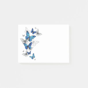 Blåflygande fjärilar Morpho Post-it Block