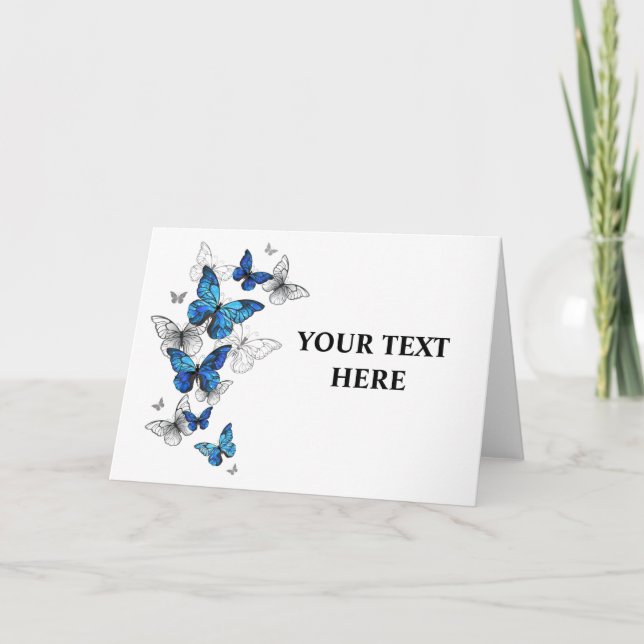 Blåflygande fjärilar Morpho Program (Framsida)