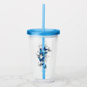 Blåflygande fjärilar Morpho Take Away Mugg