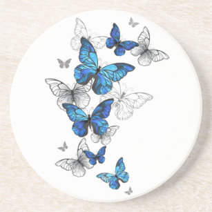 Blåflygande fjärilar Morpho Underlägg