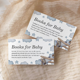 Blåflygplanet Bokar för Baby Baby Shower med Vinta Tilläggskort