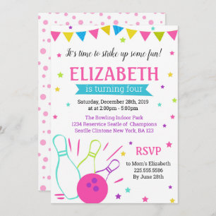 Blåfödelsedagsinbjudan till flicka inbjudningar