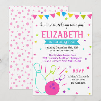 Blåfödelsedagsinbjudan till flicka inbjudningar