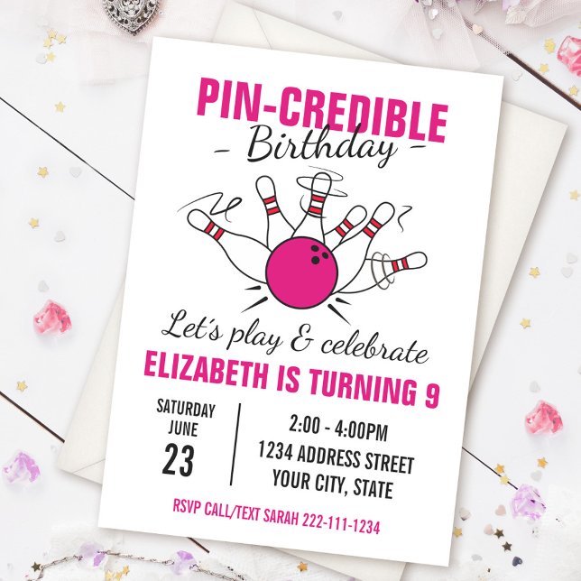 Blåfödelsedagsinbjudan till flickor inbjudningar (Skapare uppladdad)