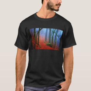 Blåfog för målad skogshalt t-shirt
