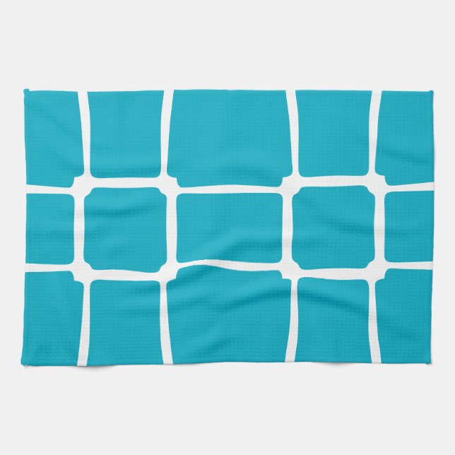 Blåformsfyrkanter Fet asymmetrisk Kökshandduk (Horisontell)