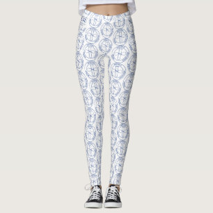 Blåförslutning för NOBCChE Skriv ut Leggings