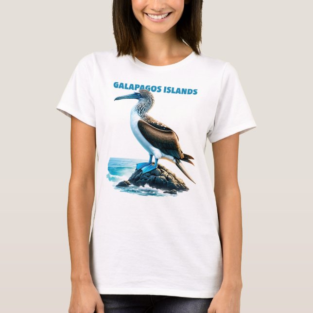 Blåfotade Booby Galápagos-öarna T Shirt (Framsida)