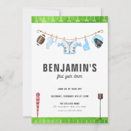 Blåfotbollsdagen första året nedåt 1:a Inbjudan