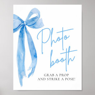 Blåfoto för blått foto med vattenfärg, Elegant Poster