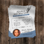 Blåfoto för Mobile Notary Service Silver Glitter<br><div class="desc">Mobilnotarietjänsten Blue & Silver Glitter fotoutflygare.</div>