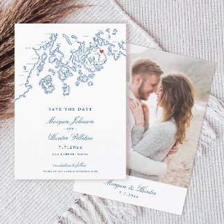 Blåfoto för pub Harbour Maine Karta Spara Datumet