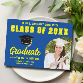 Blåfoto Gult Student 2025 Studenten Meddelande