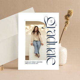 Blåfoto studenten i den moderna student-flottan inbjudningar