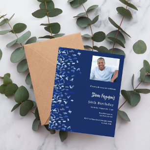Blåfotokonfettlyxen från daggflodflottan inbjudningar