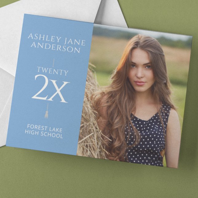 Blåfotomeddelande om chic Studenten Blek Anteckningskort (Skapare uppladdad)