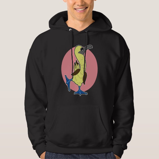 Blåfotsula Funky Dansande Havsfågel Hoodie (Framsida)
