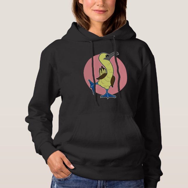 Blåfotsula Funky Dansande Havsfågel T Shirt (Framsida)