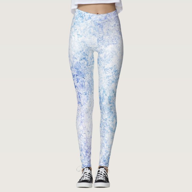 blåfrostfärgade nyanser leggings (Framsida)