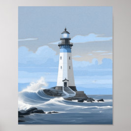 Blåfyr på havet poster