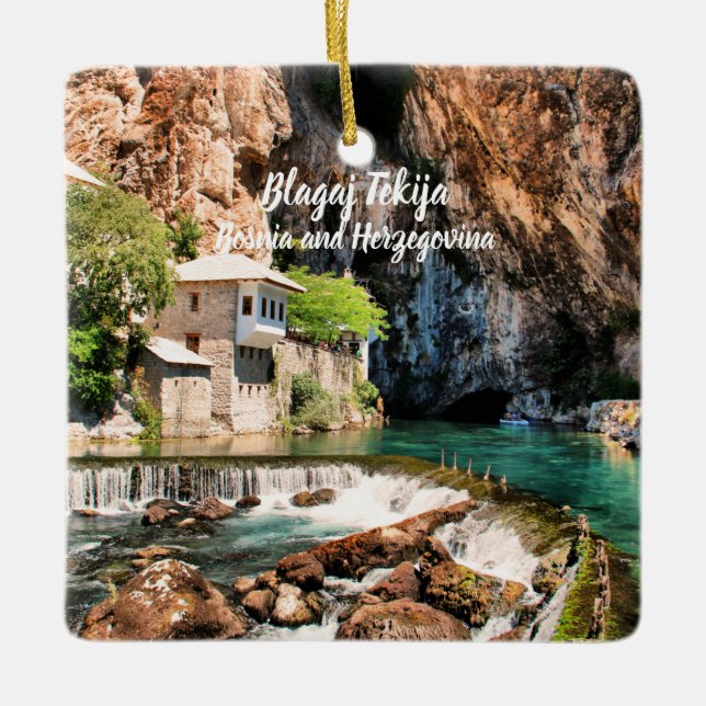 Blagaj Tekija Dervish Bosnien och Hercegovina stil Julgransprydnad Keramik (Framsida)