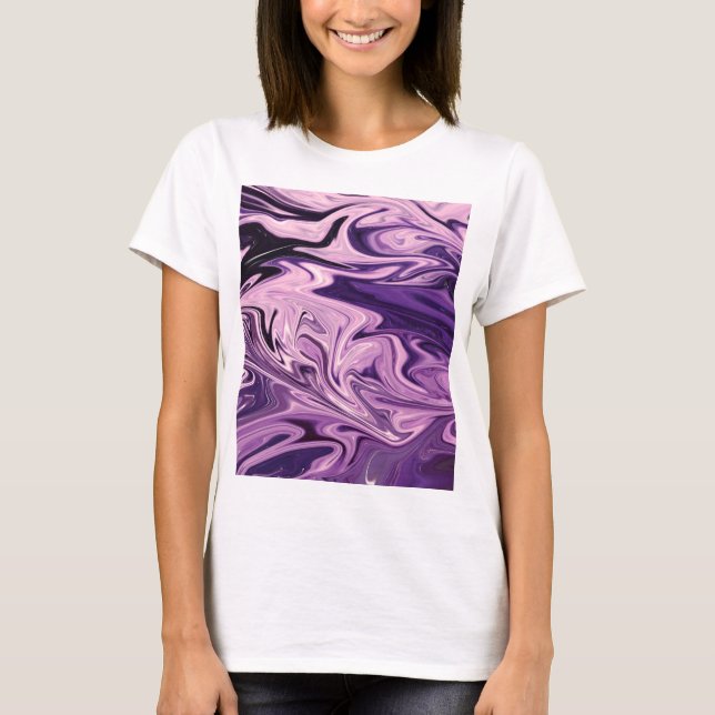Blågalaxkonst mönster t shirt (Framsida)