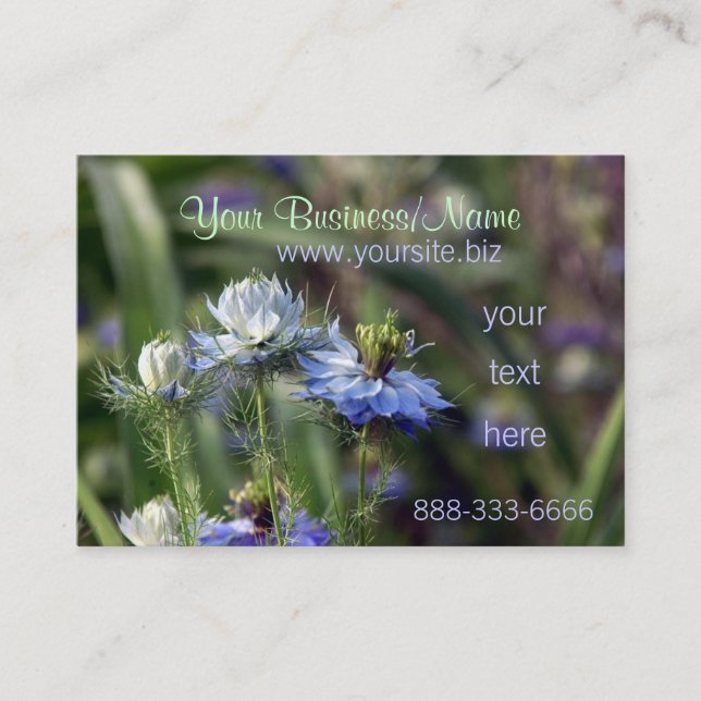 Blågarden Blooms Business Profile Card Visitkort (Framsida)