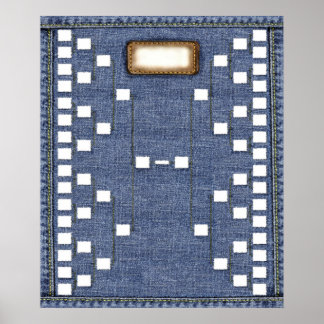 Blågener: 6 Generation-familjens Träd-väggdiagram Poster