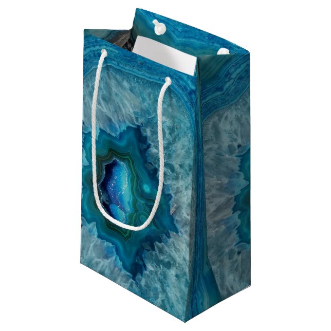 Blågeode Sten Mineral Agate Crystal Image (Framsidan Vinklad)