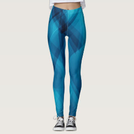 Blågeometri Leggings