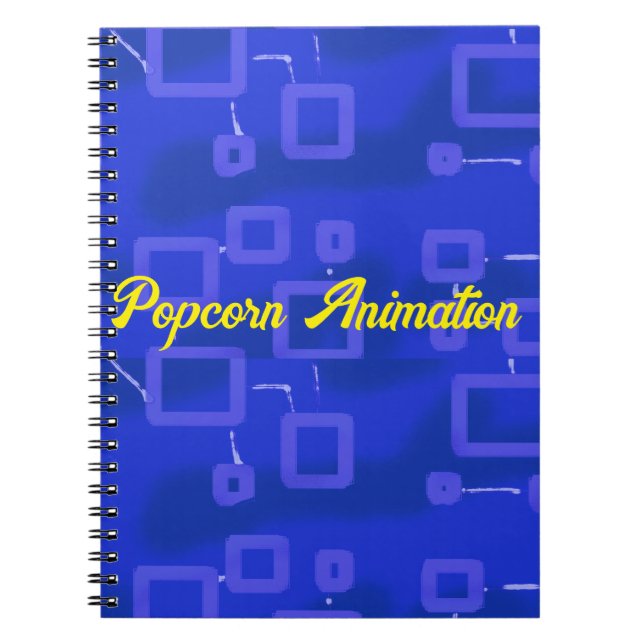 Blågeometrisk Anteckningsbok (Framsidan)