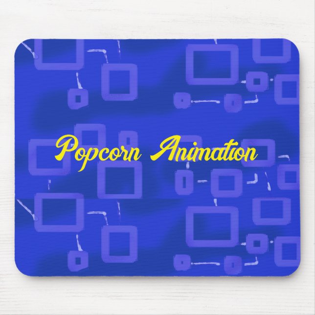 Blågeometrisk Musmatta (Framsidan)