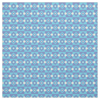 Blågeometrisk Tyg