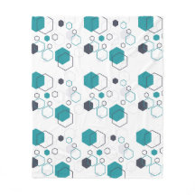 Blågeometriskt mönster med hexagonformer
