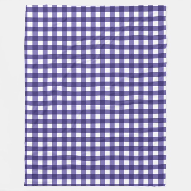 Blågingham Fleecefilt (Framsidan)
