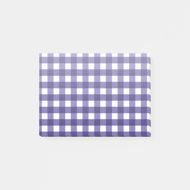 Blågingham Post-it Block (Framsida)