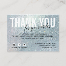 Blåglas TACK FÖR DIN ORDER SOCIAL Tilläggskort