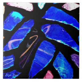 "Blåglas" - Tile/Trivet Kakelplatta