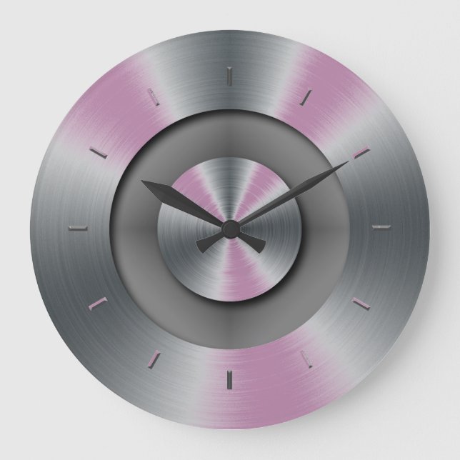 Blåglödefack Metall Elegant Modern väggklocka (Framsida)