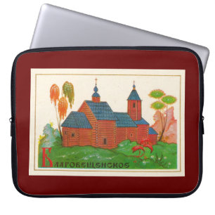 Blagoveshchenskoye Wood Russian Church Laptop Fodral