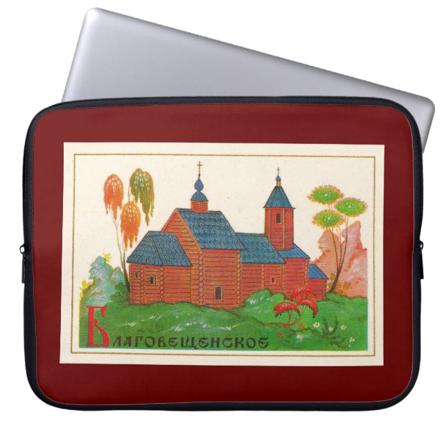 Blagoveshchenskoye Wood Russian Church Laptop Fodral (Framsidan)