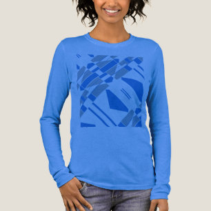 Blågrå diagonala former MCM sydvästinspirerad T Shirt
