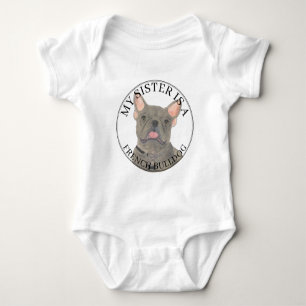 Blågrå fransk bulldogg storesyster t shirt