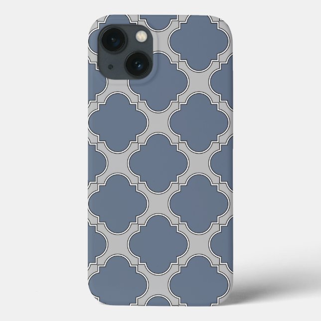 Blågrå fyrflikig Case-Mate iPhone-fodral (Baksida)