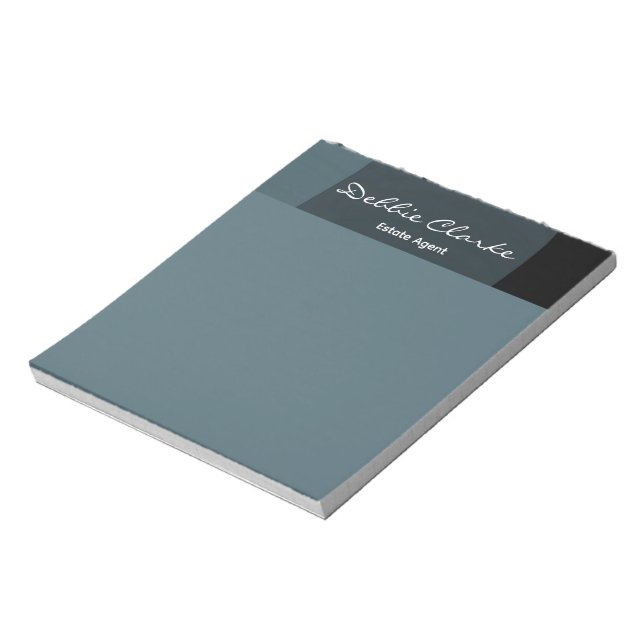 Blågrå gradientvågform anteckningsblock (Roterad)