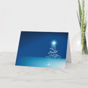 Blågrafik för jul - helgkort