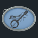 Blågräs Bälte Buckle med Banjo och musik<br><div class="desc">Blågräs Bälte Buckle med Banjo och musik  kan anpassas med band namn eller byte av bakgrund färg.</div>