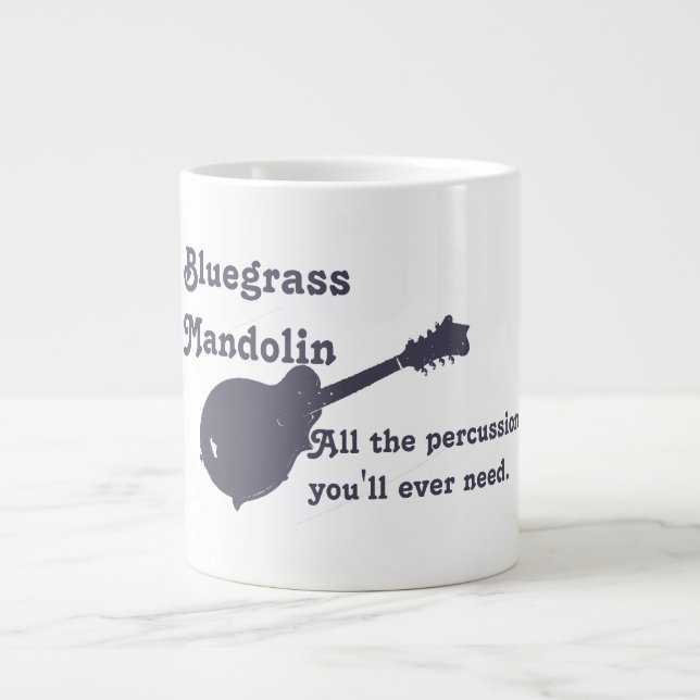 Blågräs Mandolin - allt prat du behöver Jumbo Mugg (Framsidan)
