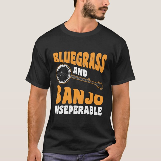 Blågräs och Banjo oskiljbara T Shirt (Framsida)